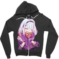 Love U Valentine Anime Travel Zipper Hoodie | Artistshot