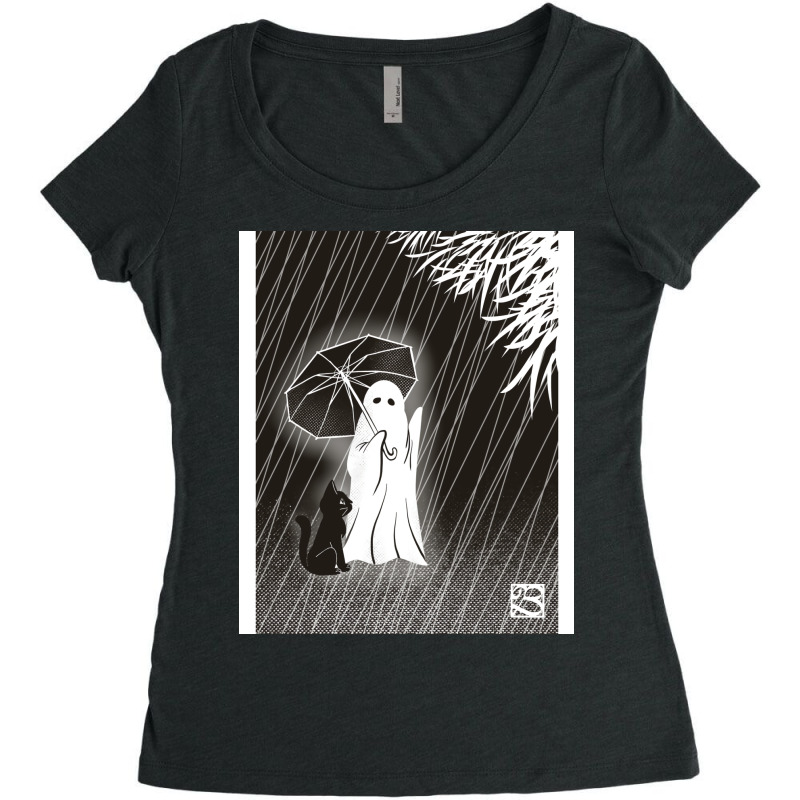 Rainy Night Blue Women's Triblend Scoop T-shirt by gnomcrotz9 | Artistshot