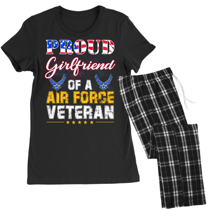 Proud Girlfriend Of A Air Force Veteranvintage Ame Women's Pajamas Set by mirosebatheyh | Artistshot