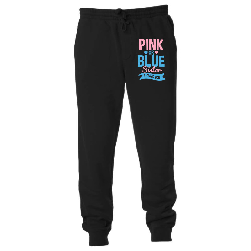 Gender Reveal Sister Pink Or Blue 70s Unisex Jogger | Artistshot