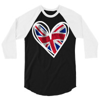 United Kingdom In My Heart Cute Design Gift For Lo 3/4 Sleeve Shirt | Artistshot