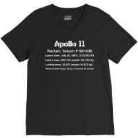 Apollo 11 Moon Landing Facts Girl (1) (1) V-neck Tee | Artistshot