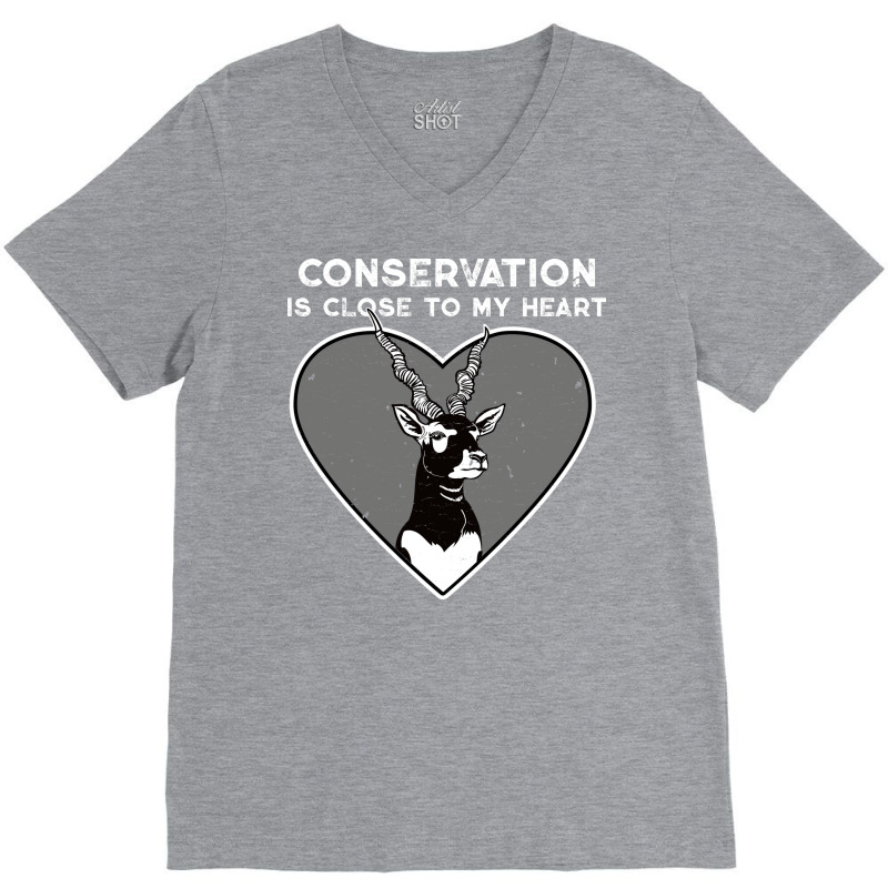 Blackbuck Conservation Heart Humor (1) (1) V-neck Tee | Artistshot