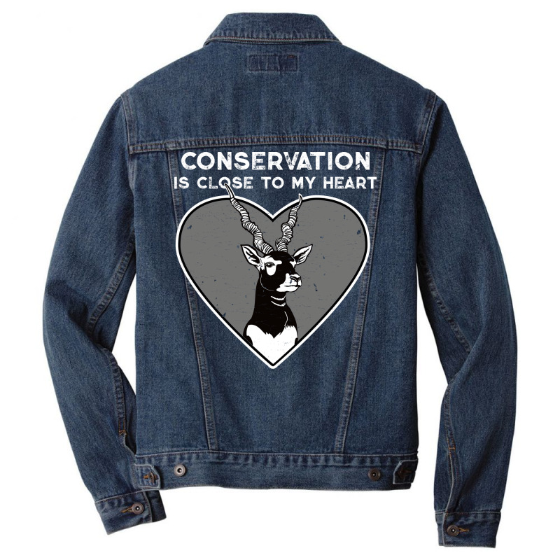 Blackbuck Conservation Heart Humor (1) (1) Men Denim Jacket | Artistshot