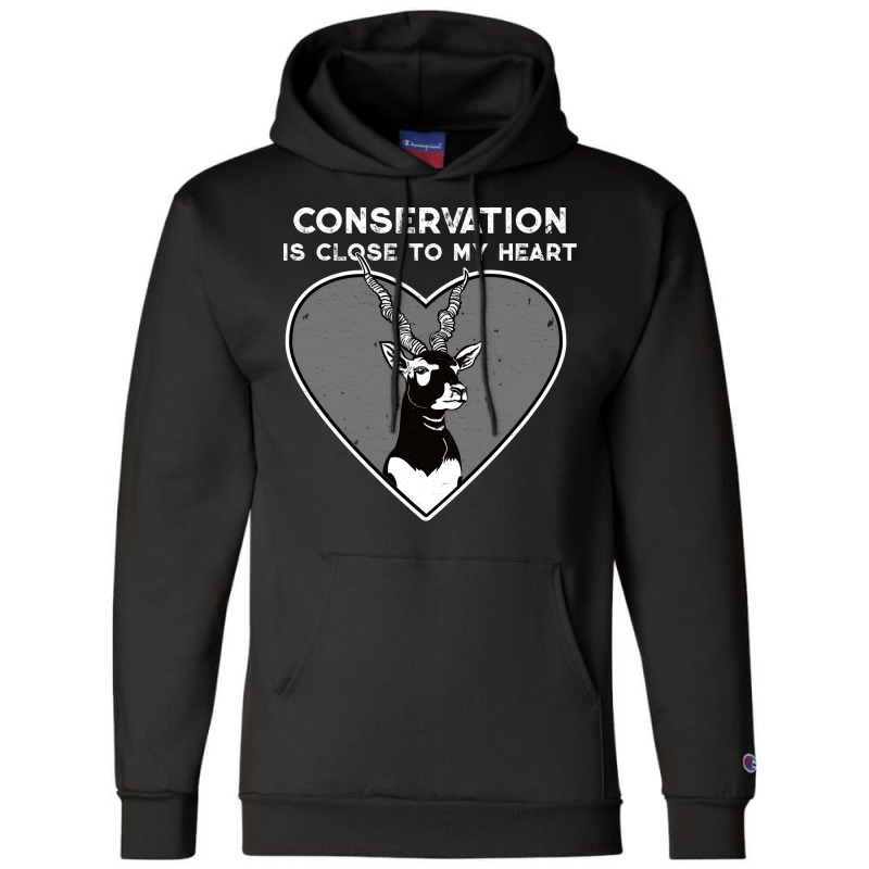 Blackbuck Conservation Heart Humor (1) (1) Champion Hoodie | Artistshot