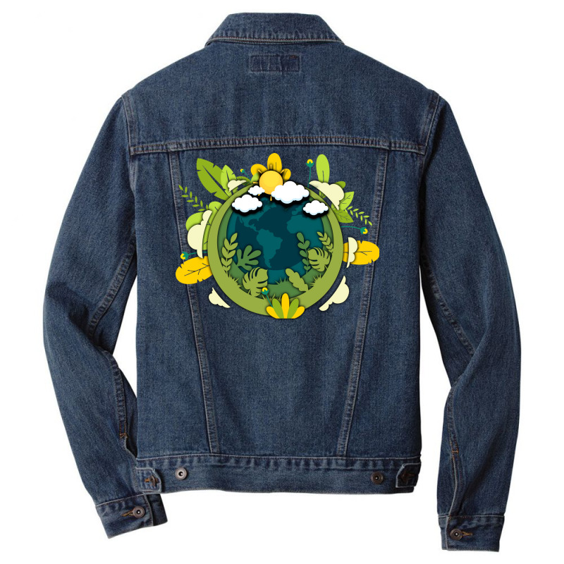 Earth Day 80s (1) (1) Men Denim Jacket by slagicsabbagu | Artistshot