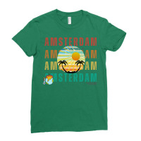 Global Warming Turns Amsterdam Into A Tropical Bea Ladies Fitted T-shirt | Artistshot