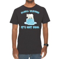 Global Warming Its Not Cool Polar Bear Melting Ice Vintage T-shirt | Artistshot