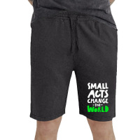 Go Green Small Acts Change The World Zero Waste Ec Vintage Short | Artistshot