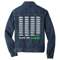 Cyclists Make The Change Climate Awareness Car And Men Denim Jacket | Artistshot