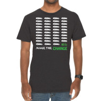 Cyclists Make The Change Climate Awareness Car And Vintage T-shirt | Artistshot