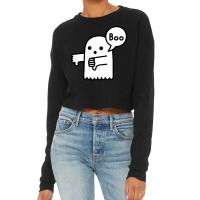 Ghost Of Disapproval Blue Cropped Sweater | Artistshot