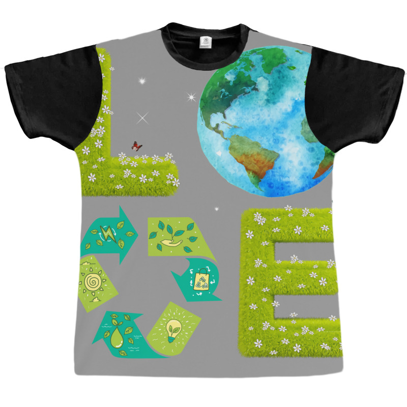 Love Planet Earth World Earth Day Green Environmen Graphic T-shirt by ankuyimunadis | Artistshot