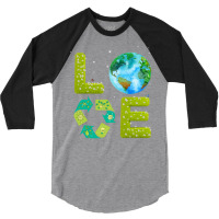 Love Planet Earth World Earth Day Green Environmen 3/4 Sleeve Shirt | Artistshot