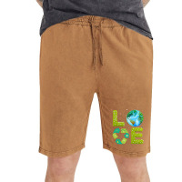 Love Planet Earth World Earth Day Green Environmen Vintage Short | Artistshot