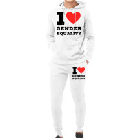 I Love Gender Equality Girl Hoodie & Jogger Set | Artistshot