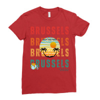 Global Warming Turns Brussels Into A Tropical Beac Ladies Fitted T-shirt | Artistshot