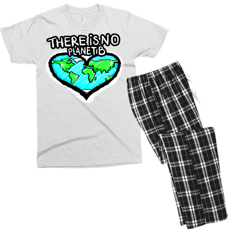 I Love Planet Earth There Is No Planet B Humor (1) Men's T-shirt Pajama Set | Artistshot