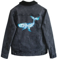 Keep The Oceans Clean Humor (1) (1) Unisex Sherpa-lined Denim Jacket | Artistshot