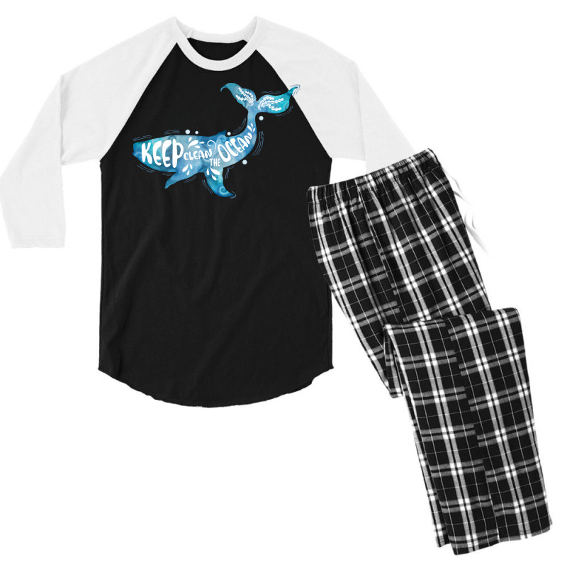 Keep The Oceans Clean Humor (1) (1) Men's 3/4 Sleeve Pajama Set | Artistshot