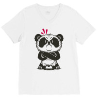 Angry Panda Bear Quote (1) (1) V-neck Tee | Artistshot