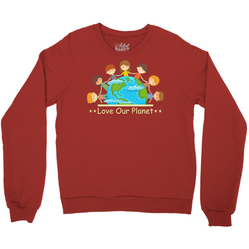 Love Our Planet Yellow (1) (1) Crewneck Sweatshirt | Artistshot