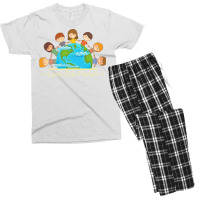 Love Our Planet Yellow (1) (1) Men's T-shirt Pajama Set | Artistshot