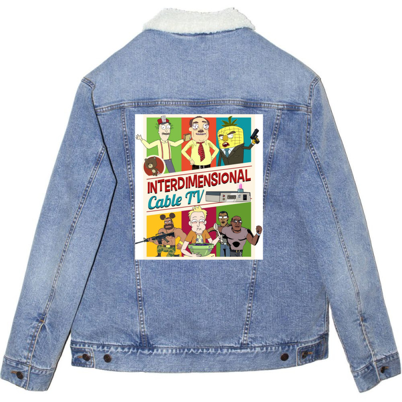 Interdimensional Cable Tv Unisex Sherpa-lined Denim Jacket | Artistshot