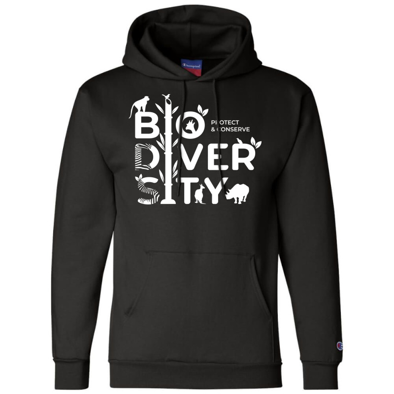 Protect And Conserve Biodiversity Humor (1) (1) Champion Hoodie | Artistshot