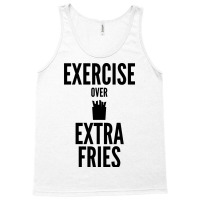 Fitness Gym Exercise Over Extra Fries Yellow Tank Top | Artistshot