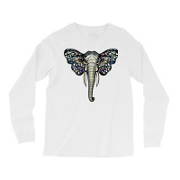 Elephant With Butterfly Ears Nature (1) Long Sleeve Shirts | Artistshot