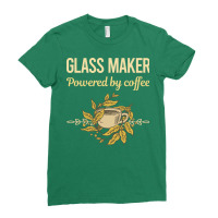 Powered By Coffee Glass Maker Nostalgia Ladies Fitted T-shirt | Artistshot