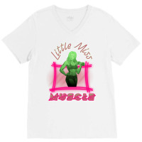 Little Miss Muscle Quote V-neck Tee | Artistshot