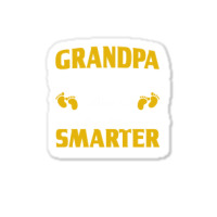 Grandpa Of Twin Girls Way Smarter Grandad Family G Sticker | Artistshot