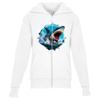 Shark Angry 2 Youth Zipper Hoodie | Artistshot