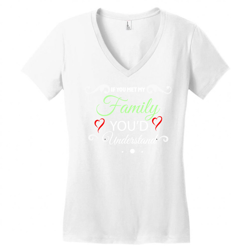 If You Met My Family Youd Understand 70s Women's V-Neck T-Shirt by mazijaemaldit | Artistshot