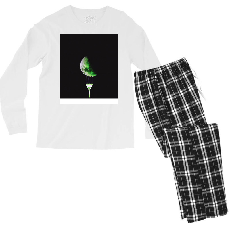 Earth On A Fork Quote (1) (1) Men's Long Sleeve Pajama Set | Artistshot