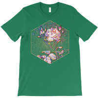 Pink Cumberland Rose Floral Rainbow Mosaic Hipster T-shirt | Artistshot