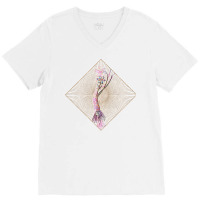 Snowdon Lily Floral Rainbow Mosaic Gift V-neck Tee | Artistshot