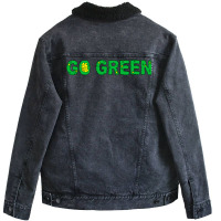 Go Green Quote (1) (1) Unisex Sherpa-lined Denim Jacket | Artistshot