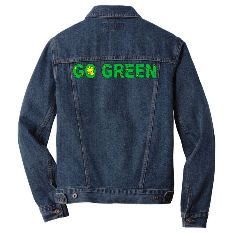 Go Green Quote (1) (1) Men Denim Jacket | Artistshot