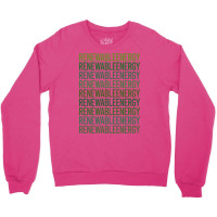 Green Text Renewable Energy Cool (1) Crewneck Sweatshirt | Artistshot