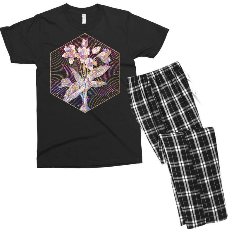 Crinum Giganteum Floral Rainbow Mosaic Love Men's T-shirt Pajama Set | Artistshot