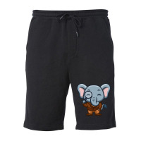 Elephant Detective Cute Cartoon Red Fleece Short | Artistshot