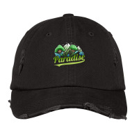 Paradise With Trees And Mountains For Earth Day Tu Vintage Cap | Artistshot