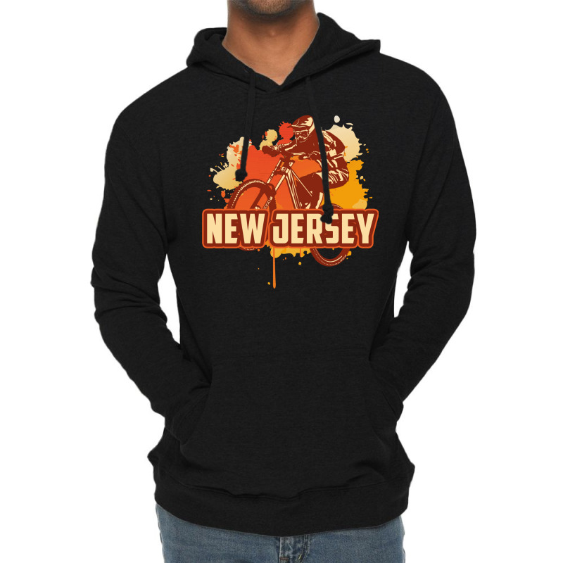 New Jersey Downhill Biking Lightweight Hoodie by hadjeraramedv | Artistshot