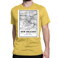 New Orleans City Map Classic T-shirt | Artistshot