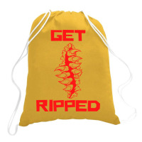 Get Ripped Fit Fitness Red Drawstring Bags | Artistshot