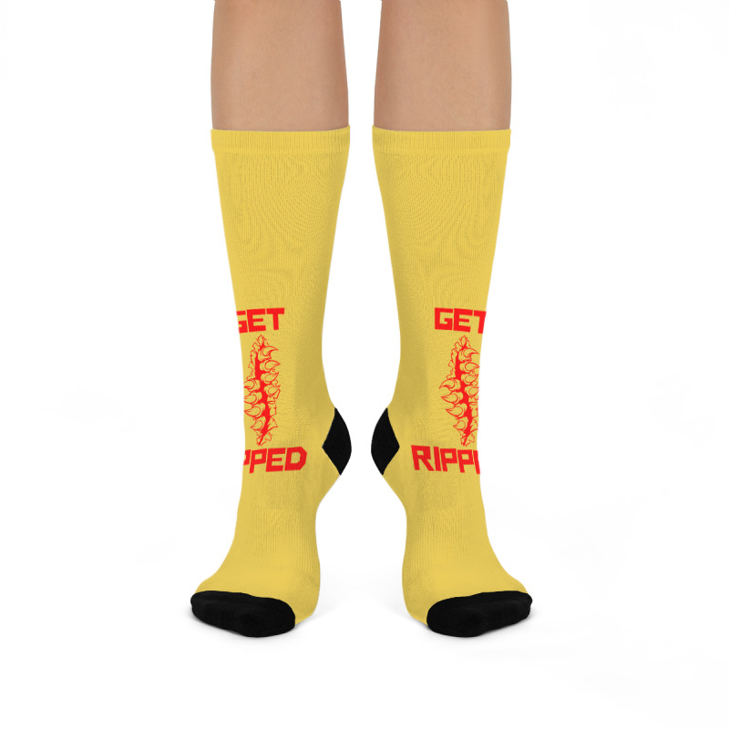 Get Ripped Fit Fitness Red Crew Socks | Artistshot