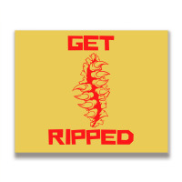 Get Ripped Fit Fitness Red Metal Print Horizontal | Artistshot